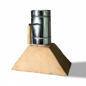 Kit de cheminée en béton réfractaire avec tirage en acier inoxydable de 15 cm