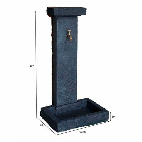 Fuente Modular de Piedra Artificial Negra RF-302