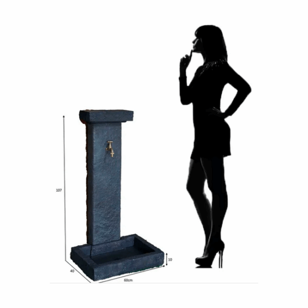 Fuente Modular de Piedra Artificial Negra RF-302