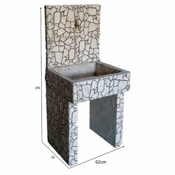 Fregadero Modular de Piedra Artificial para Jardín Modelo RF-314