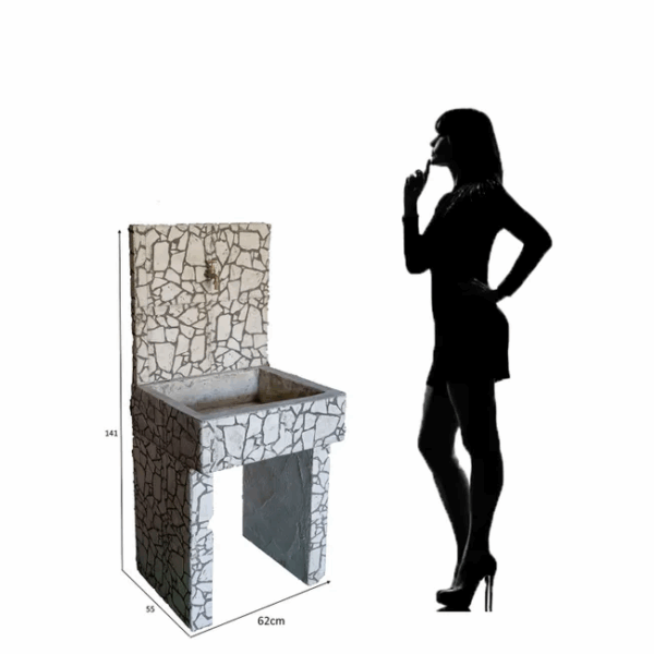 Fregadero Modular de Piedra Artificial para Jardín Modelo RF-314