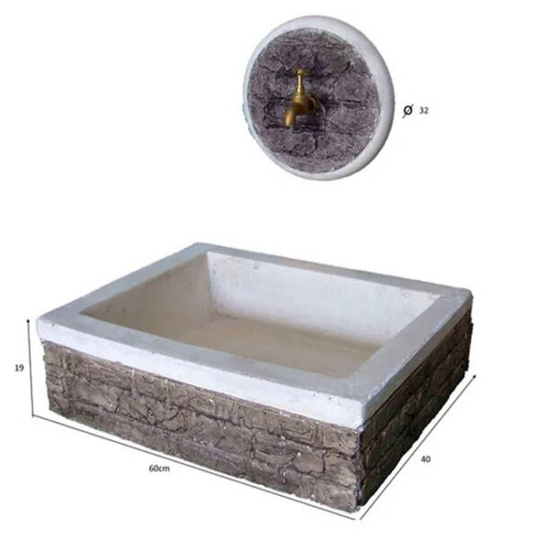 Fuente Modular de Piedra Artificial Rústica RF-436
